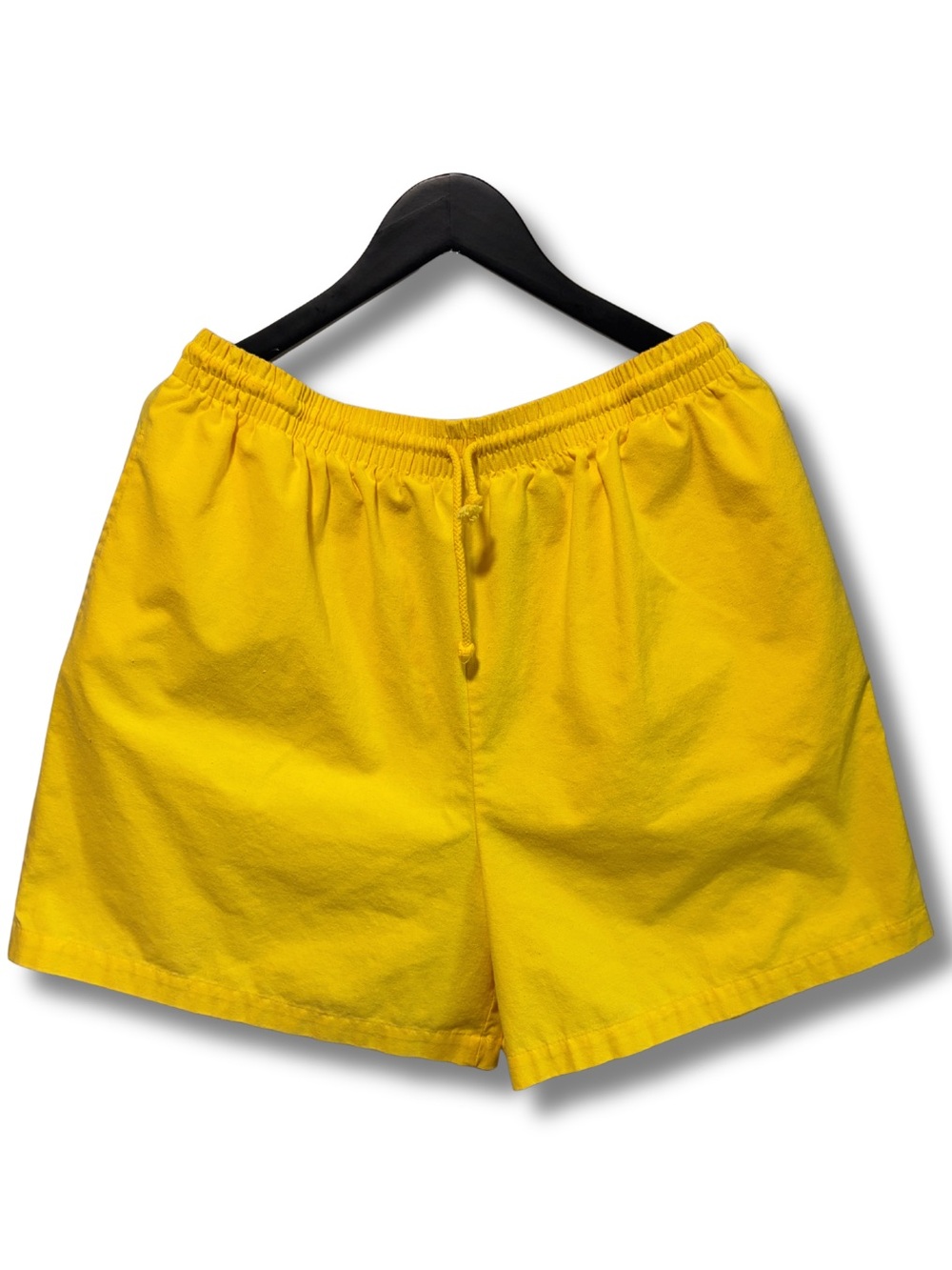 Classic Elements Bright Yellow Elastic-Waist Athletic Shorts